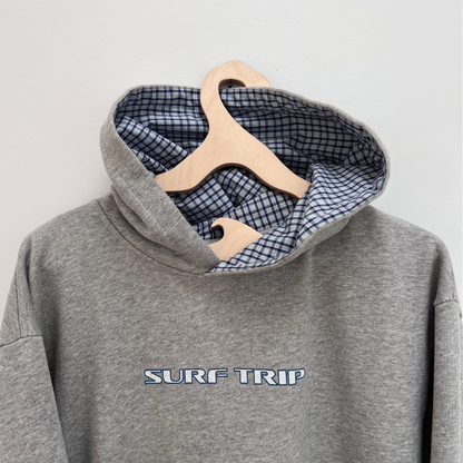 Surf Trip Vintage Plaid Hoodie