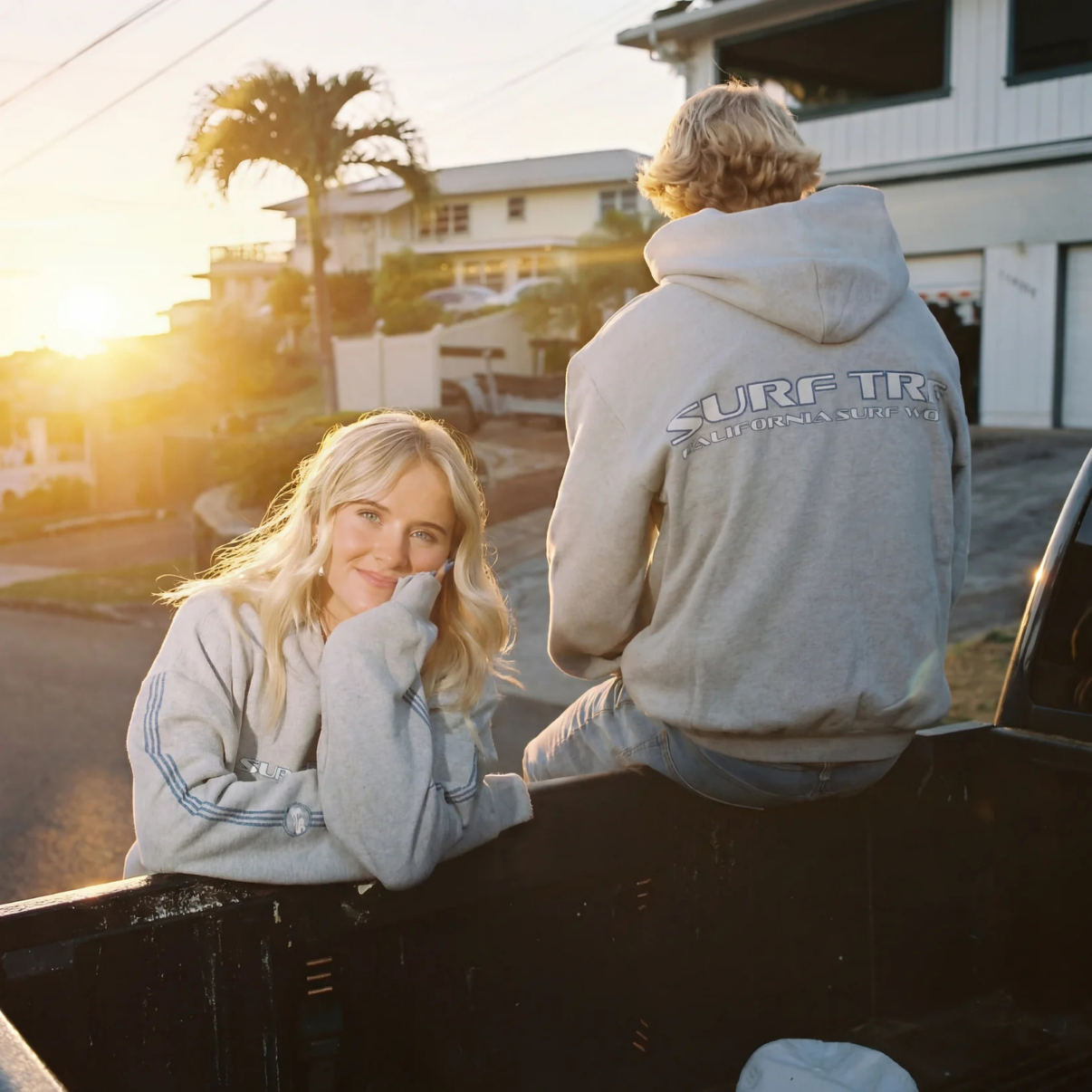 Surf Trip Vintage Plaid Hoodie