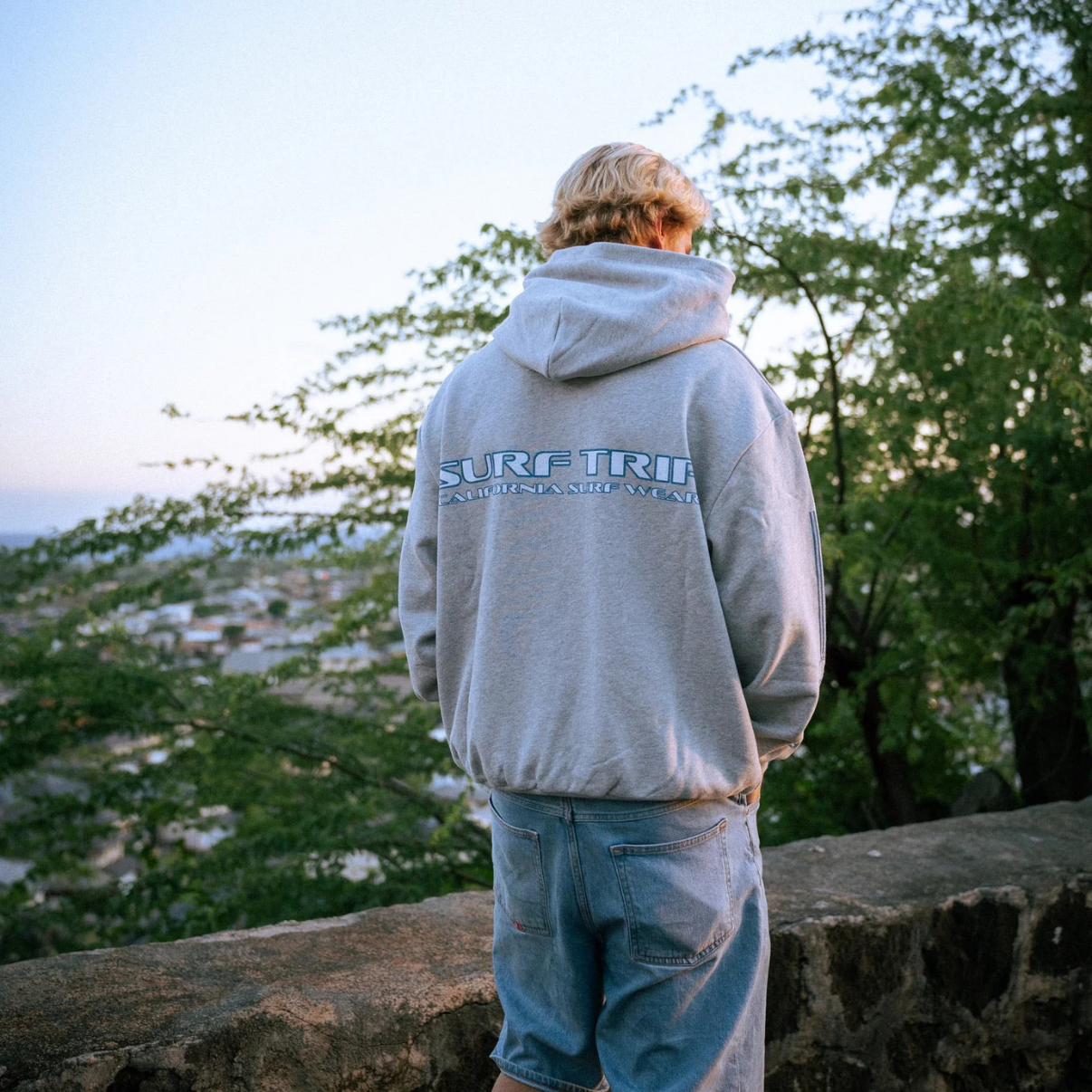 Surf Trip Vintage Plaid Hoodie